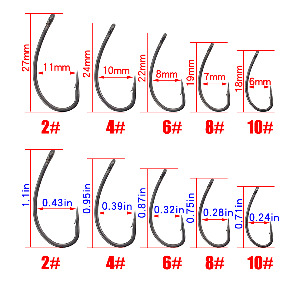 Hirisi 30x 잉어 낚시 후크 아이 마이크로 바브 - Fishing Hook Barbless 리뷰 및 가격