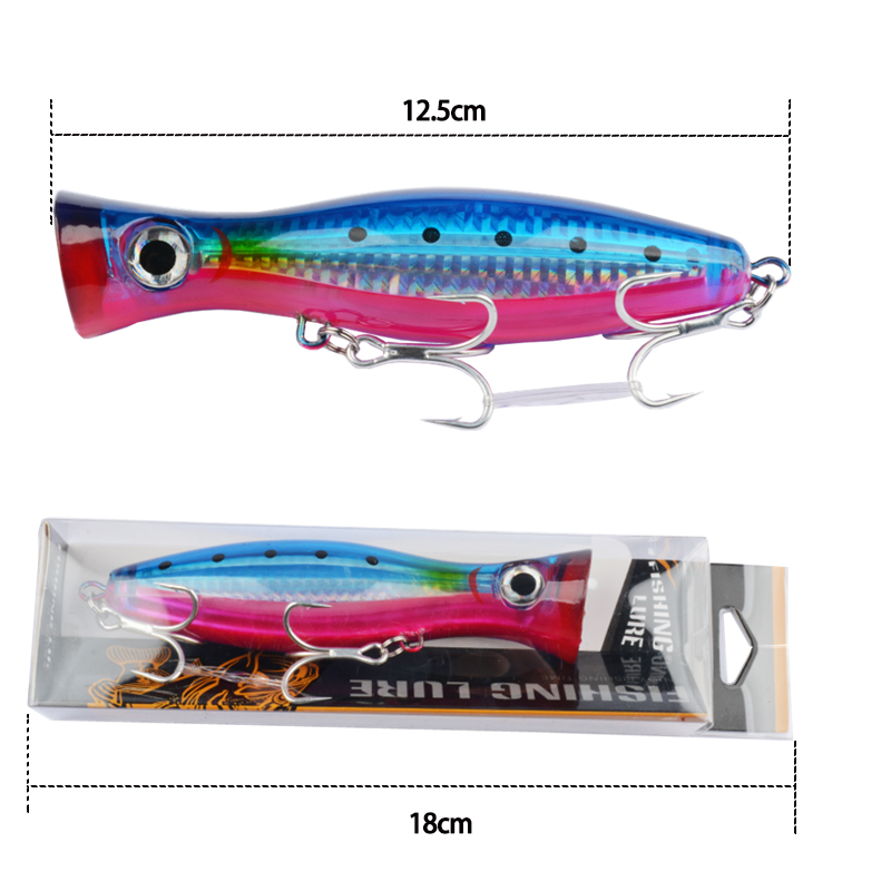 1개 43g 대형 포퍼 플로팅 워블러 낚시 루어 탑워터 - Fishing Hook Size 리뷰 및 가격